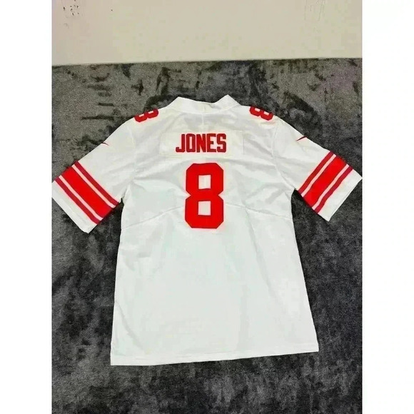Nike New York Giants NFL #8 Daniel Jones On Field Men's L White Red Football - Picture 8 of 11